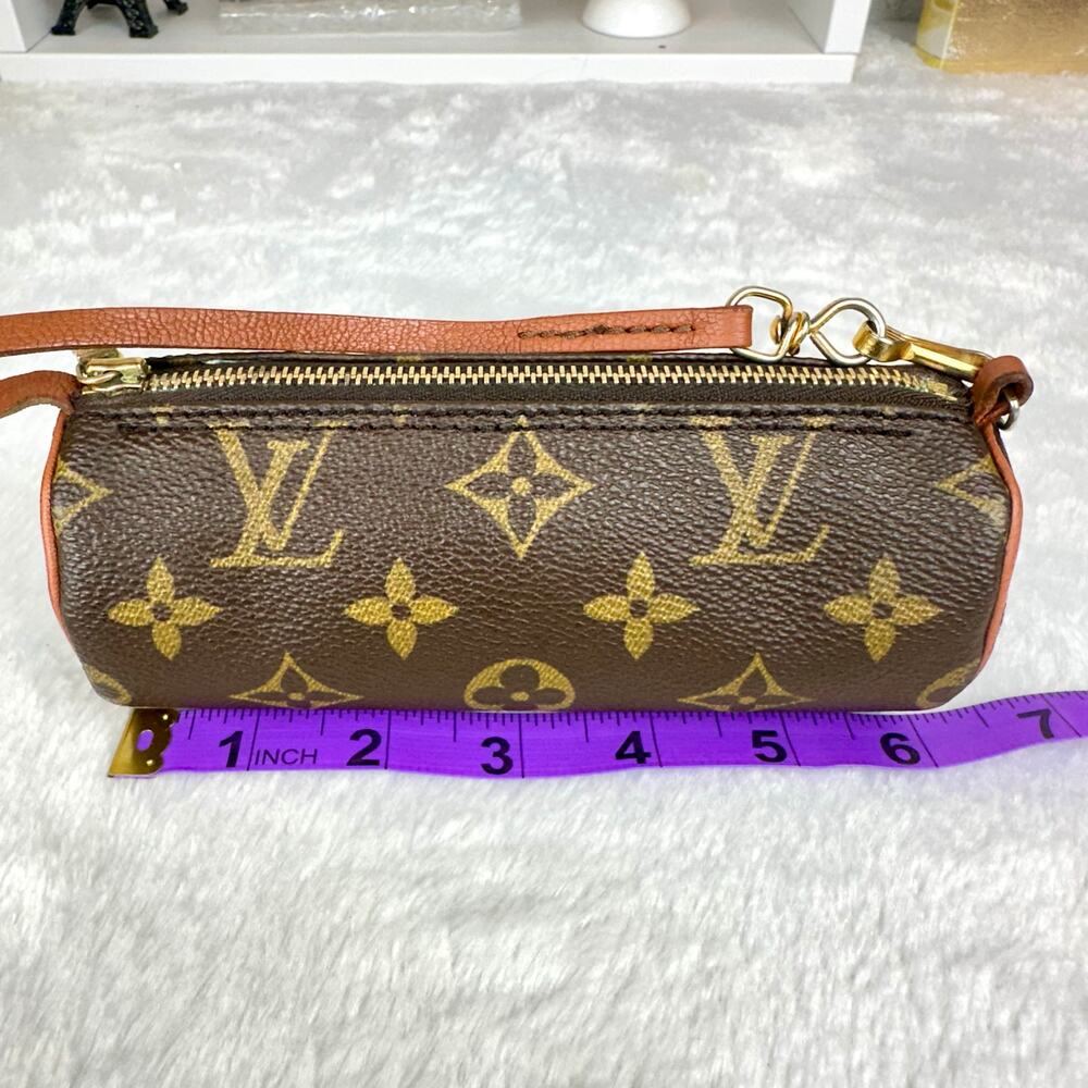 LOUIS VUITTON Monogram Mini PapillonVintage Pouch wristlet Excellent RARE! GIFT - Picture 8 of 9